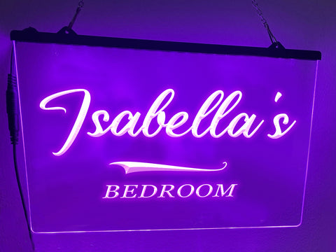 Image of Personalized Bedroom LED Neon Illuminated Sign