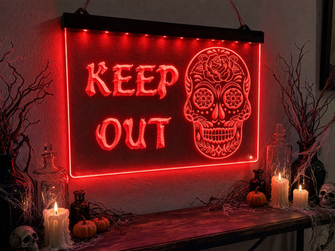Image of Keep Out Illuminated Sign