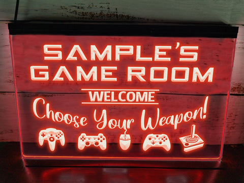 Image of Game Room Personalized Illuminated Sign