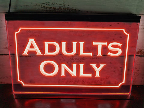 Image of Adults Only LED Neon Illuminated Sign