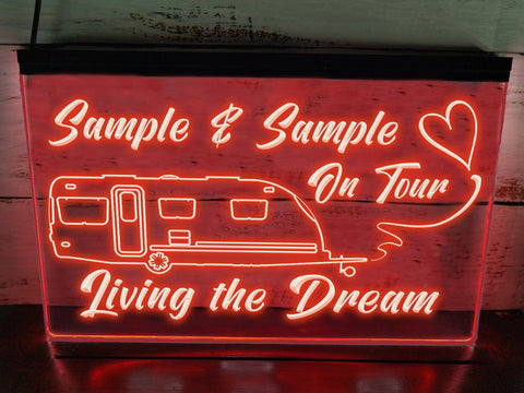 Image of Personalized Caravan on Tour LED neon sign in red