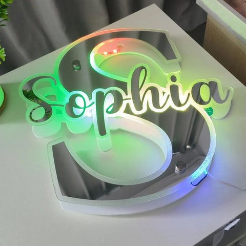 Image of Personalized Name Letter LED Neon Mirror