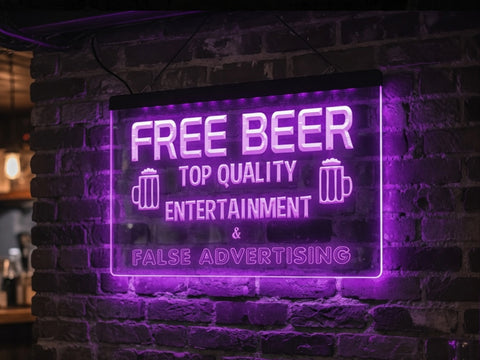 Image of Free Beer Funny Illuminated Sign