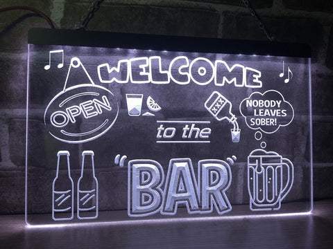 Image of Welcome to the Bar Illuminated Sign