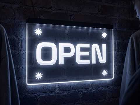 Image of Open Illuminated Sign