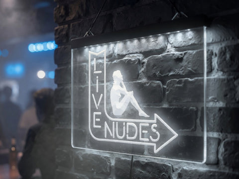 Image of Live Nudes Illuminated Sign
