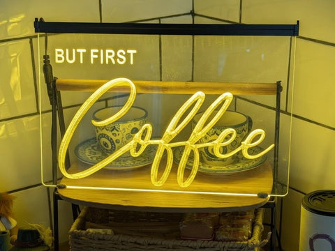 Image of But First Coffee LED Neon Sign