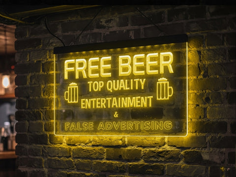 Image of Free Beer Funny Illuminated Sign