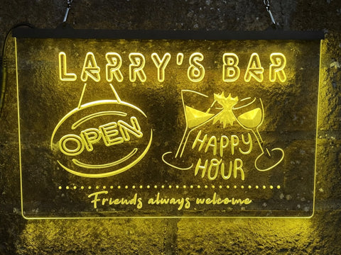 Image of Happy Hour Bar Personalized Illuminated Sign