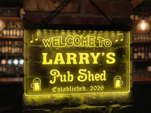 Image of Pub Shed Personalized Illuminated LED Neon Sign