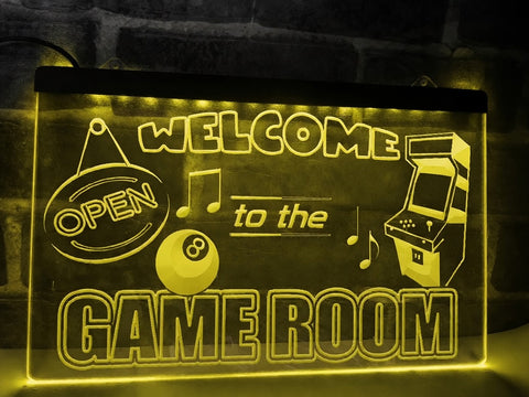 Image of Welcome to the Game Room Illuminated Sign