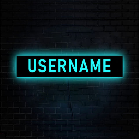 Image of Personalized Gamer Tag or Streamer Handle Name LED Neon Wooden Sign