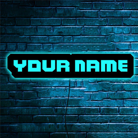 Image of Personalized LED Neon Wooden Sign - Custom Name / Handle / Gamer Tag