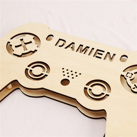 Image of Custom Gamepad LED Neon Wooden Sign - Personalized and Color Changing RGB