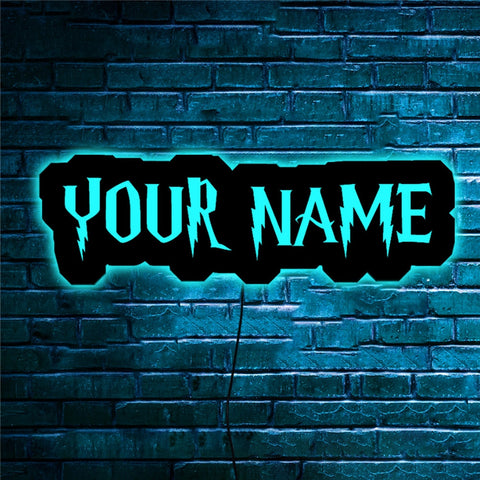 Image of Personalized LED Neon Wooden Sign - Custom Name / Handle / Gamer Tag