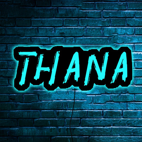 Image of Personalized LED Neon Wooden Sign - Custom Name / Handle / Gamer Tag