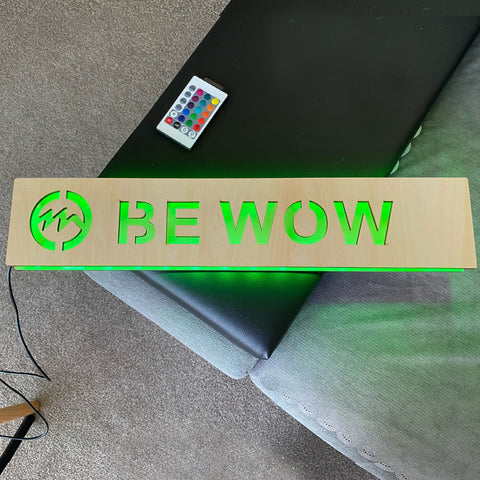 Image of Personalized Gamer Tag or Streamer Handle Name LED Neon Wooden Sign