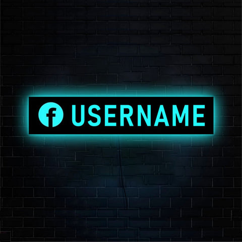 Image of Personalized Gamer Tag or Streamer Handle Name LED Neon Wooden Sign