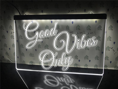 Image of Good Vibes Only Illuminated Sign