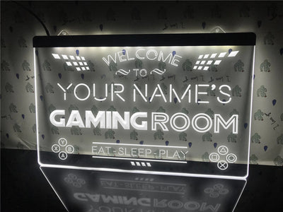 Eat Sleep Play Gaming Room Personalized Illuminated Sign