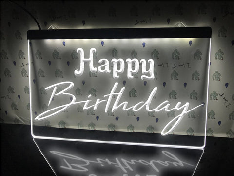Image of Happy Birthday Illuminated Sign