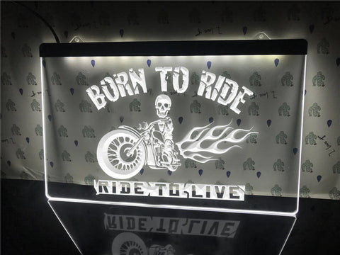 Image of Born To Ride Illuminated Sign