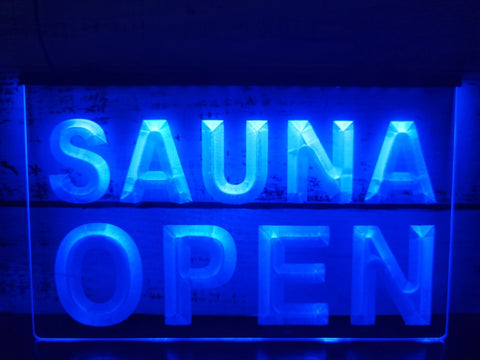 Image of Sauna Open Illuminated LED Neon Sign