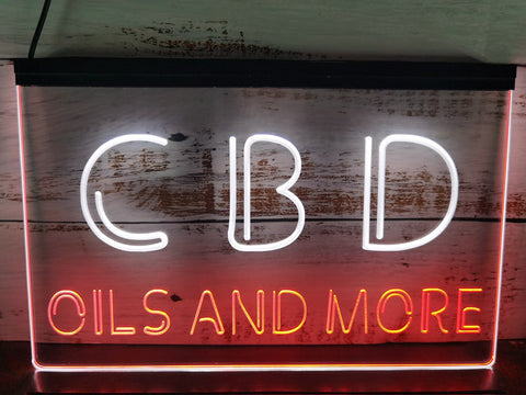 Image of CBD Oils and More Two Tone Illuminated Sign