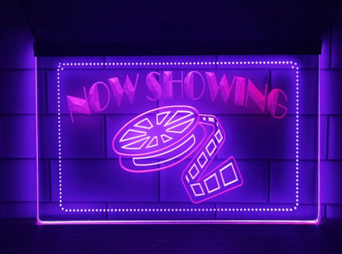 Image of Now Showing Movie Two Tone Illuminated Sign