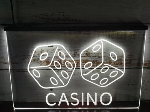 Image of Casino Dice Illuminated Sign