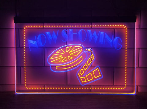 Image of Now Showing Movie Two Tone Illuminated Sign