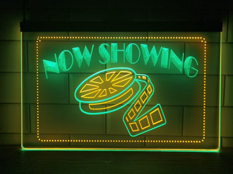 Image of Now Showing Movie Two Tone Illuminated Sign