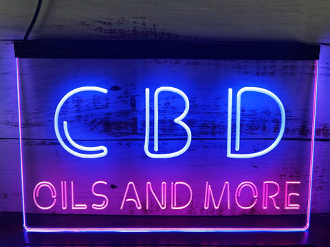 Image of CBD Oils and More Two Tone Illuminated Sign