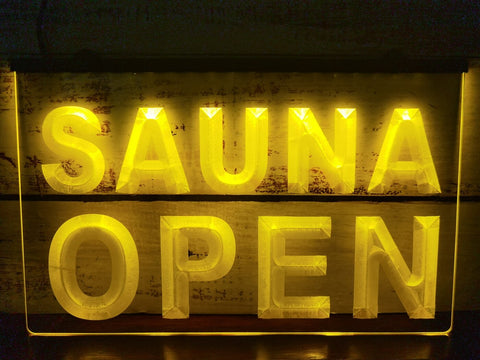 Image of Sauna Open Illuminated LED Neon Sign