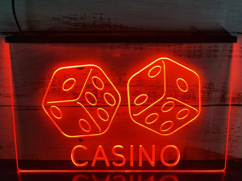 Image of Casino Dice Illuminated Sign