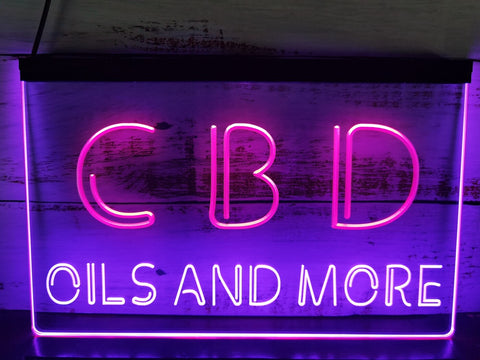 Image of CBD Oils and More Two Tone Illuminated Sign