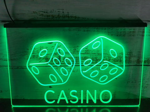 Image of Casino Dice Illuminated Sign