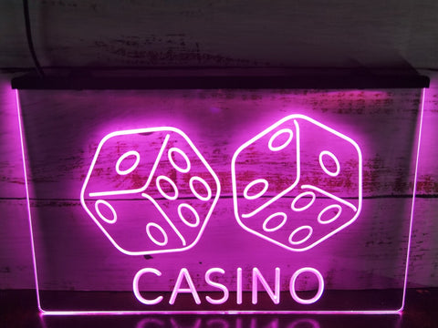 Image of Casino Dice Illuminated Sign