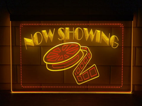 Image of Now Showing Movie Two Tone Illuminated Sign