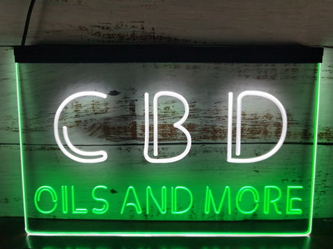 Image of CBD Oils and More Two Tone Illuminated Sign