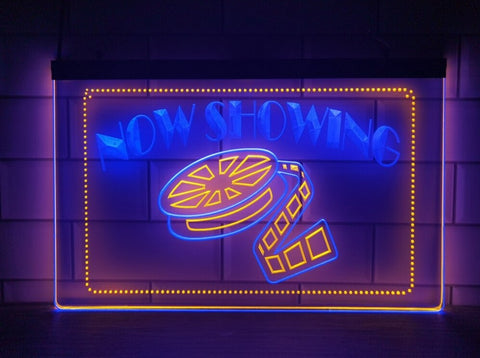 Image of Now Showing Movie Two Tone Illuminated Sign