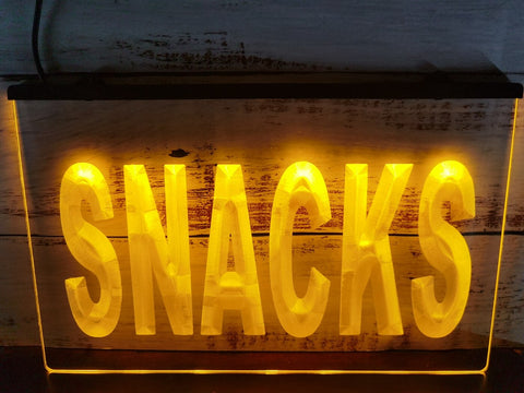 Image of Snacks LED Neon Sign for the Snack Bar