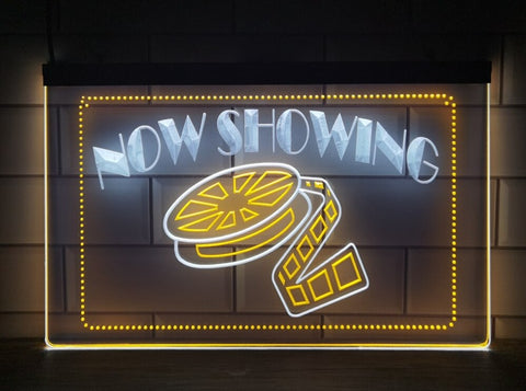 Image of Now Showing Movie Two Tone Illuminated Sign