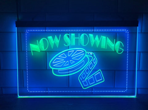 Image of Now Showing Movie Two Tone Illuminated Sign