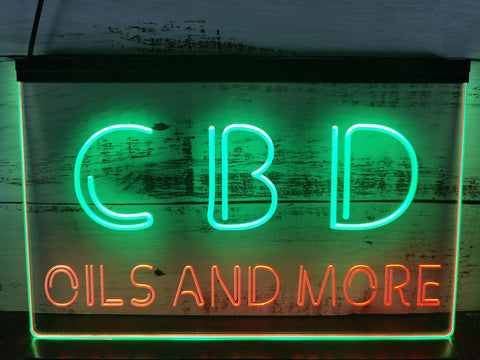 Image of CBD Oils and More Two Tone Illuminated Sign
