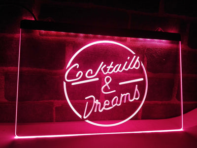 Cocktails & Dreams Illuminated Sign