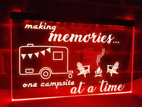 Image of Making Memories in Caravan Illuminated Sign