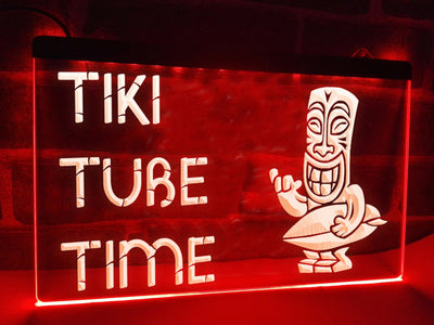 Tiki Tube Time Illuminated Sign