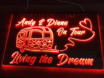On Tour Living the Dream Personalized Illuminated Sign