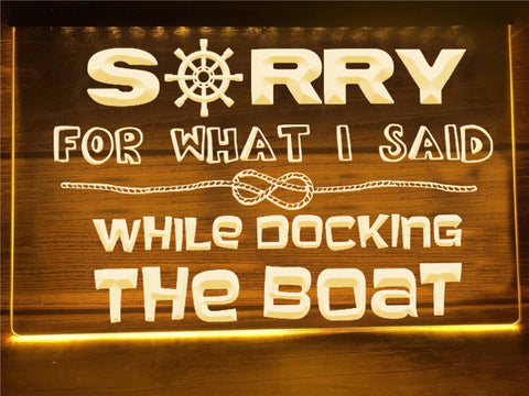 Image of Docking the Boat Funny Illuminated Sign